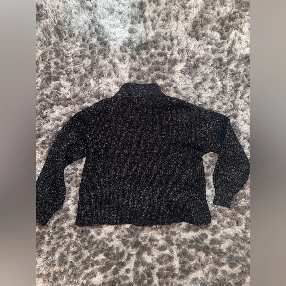 Women's Black Shimmer Sweater - Picture 5 of 5